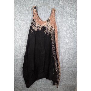 Hard Tail Forever Women's Sleeveless Mini Dress Black Tye Die Casual Boho Size S